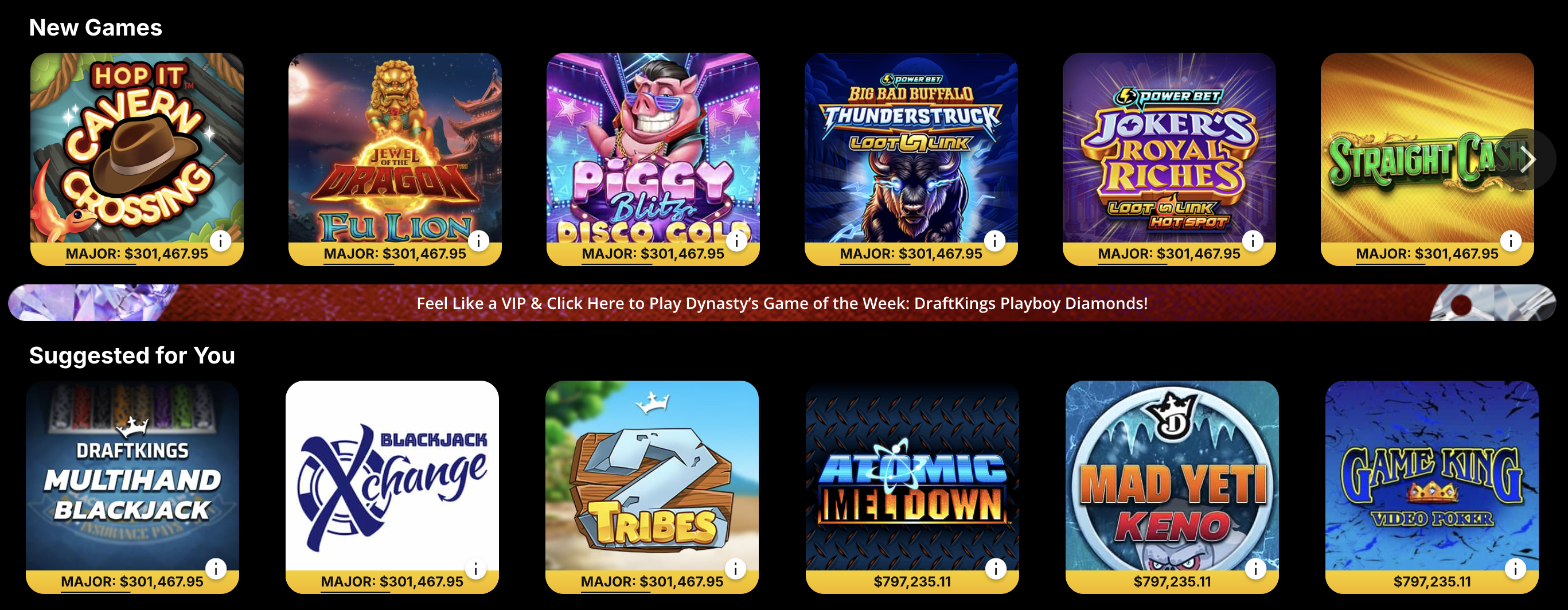 DraftKings Casino games